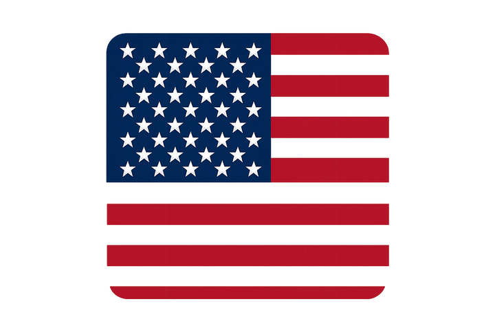 united states flag icon - square